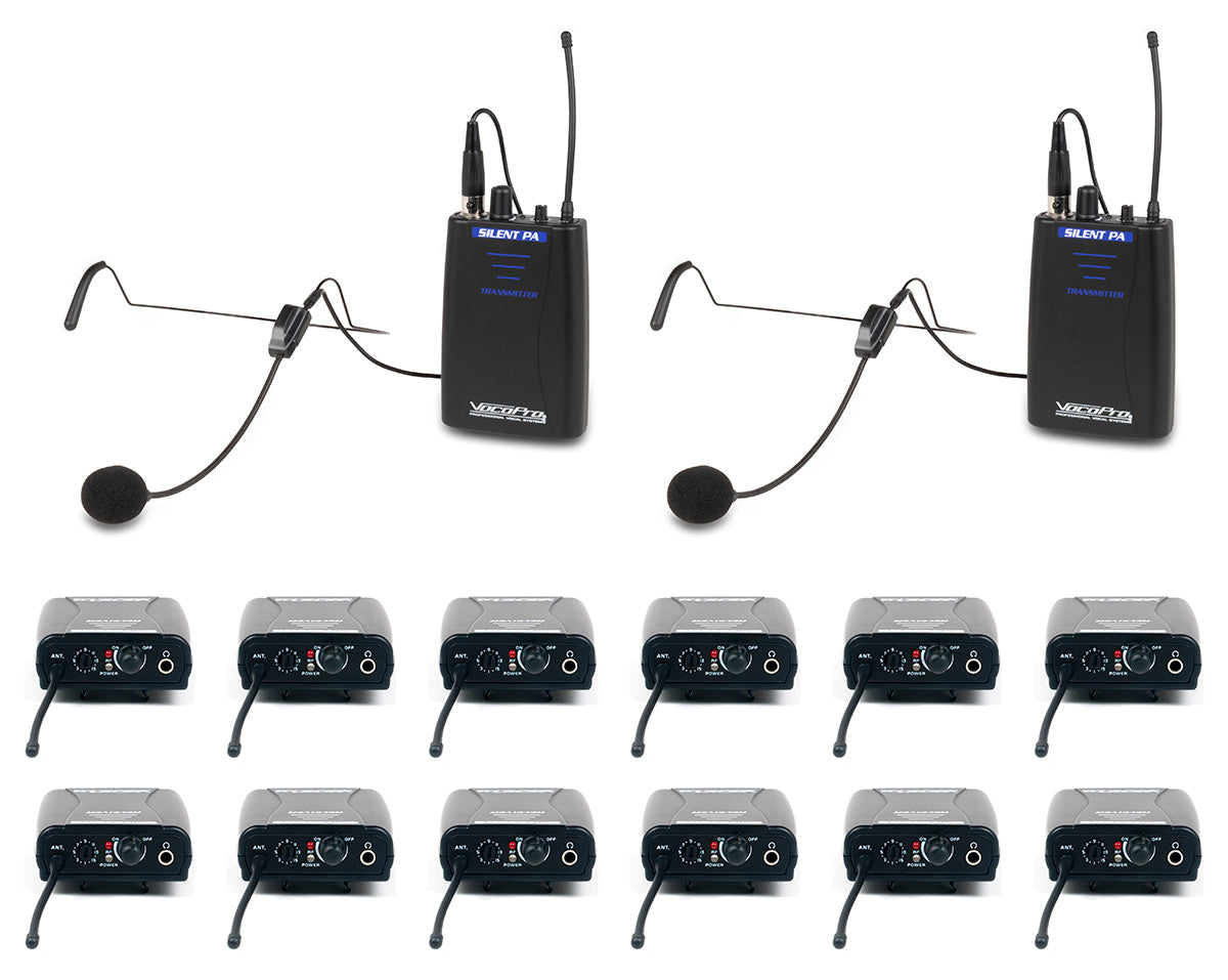 VocoPro SilentPA-IFB-12 - One way communication system for TV and film production