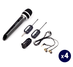 VocoPro SingandHear-Quad - All-in-One Wireless Microphone / Wireless in-ear Receiver System