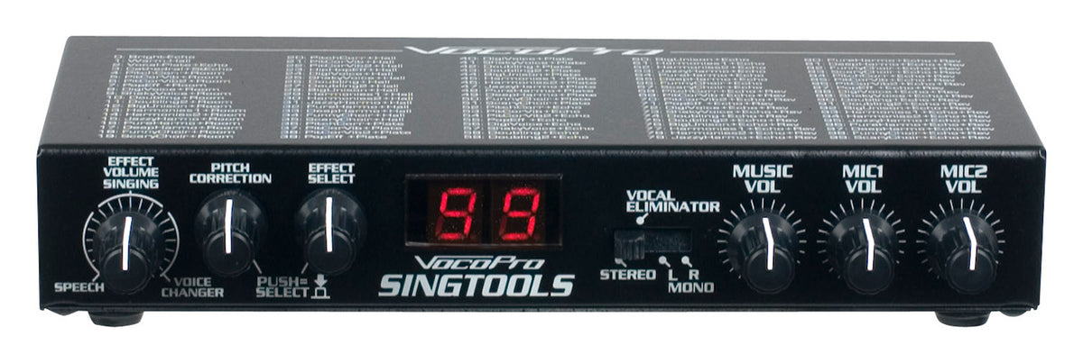 VocoPro SINGTOOLS - Studio quality DSP vocal effects mixer with assignable pitch Correction