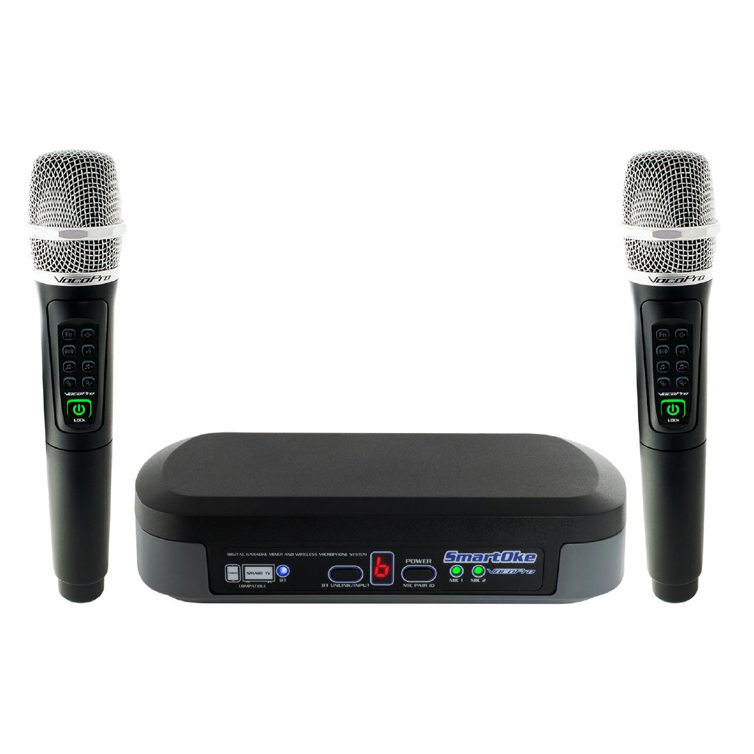 VocoPro SmartOke - DSP Karaoke Mixer with Two Wireless Microphones for SmartTVs and Tablets