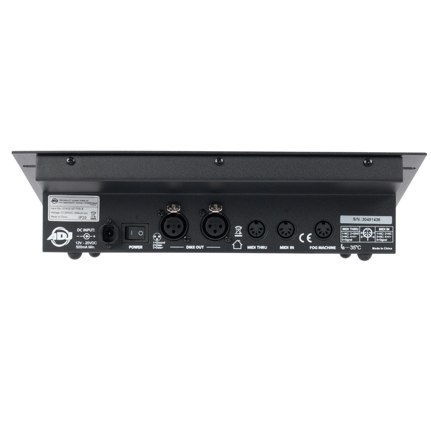 ADJ Stage Setter 8, DMX Ch. Dimmer Board. 8 Programmable Patterns, 4 Built-in Programs, and Midi