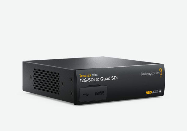 Blackmagic Teranex Mini 12G-SDI to Quad SDI, Convert 12G-SDI to Quad Link SDI so you can connect new Ultra HD devices to older Quad Link Ultra HD equipment