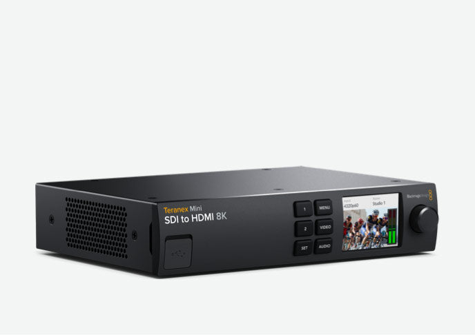 Blackmagic Teranex Mini SDI to HDMI 8K HDR, Advanced 8K HDMI monitoring solution with dual on-screen scope overlays, HDR, 33 point 3D LUTs and monitor calibration in all HD, Ultra HD and 8K formats up to 4320p60