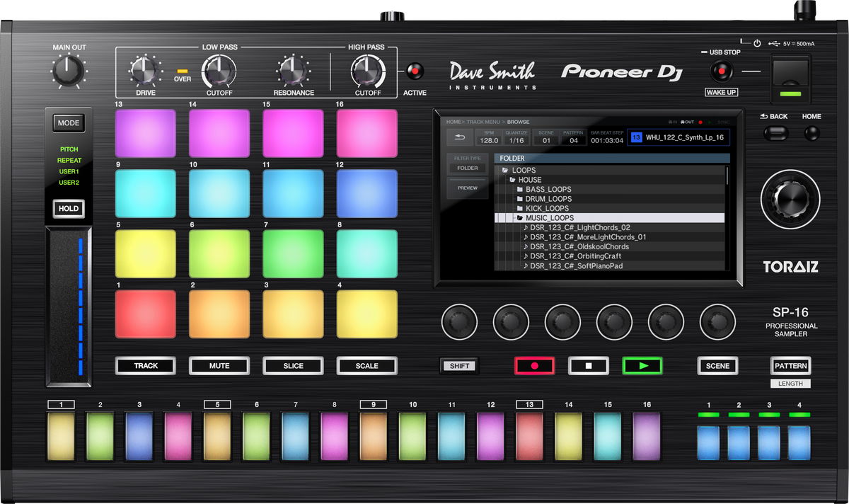 Pioneer DJ - AlphaTheta TORAIZ SP-16, 16 track production sampler