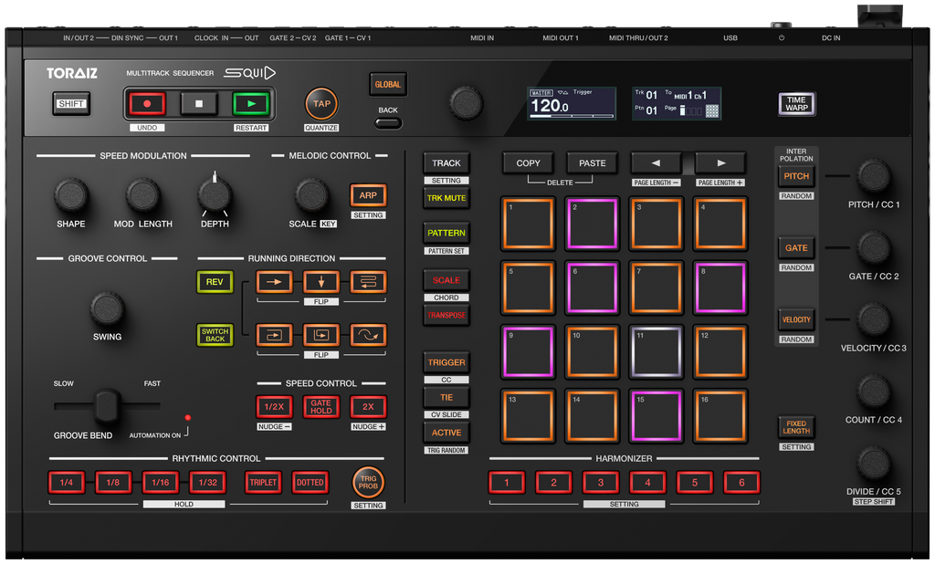 Pioneer DJ - AlphaTheta TORAIZ SQUID, 16 track dynamic sequencer
