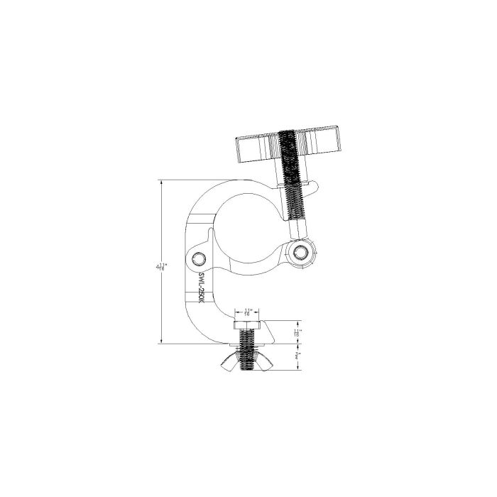 PRODJ-TRIGGER-CLAMP-BLK HOOK STYLE TRIGGER CLAMP-BLACK DT5008B