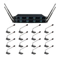 VocoPro UDX-CONFERENCE-16 - Professional Digital UHF PLL Wireless Mic System with Sixteen Gooseneck Podium Microphones