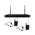 VocoPro UDX-DUAL-BODYPACK - Professional Digital UHF PLL Wireless Mic System with Two Headset Mics and Bodypack Transmitters