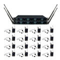 VocoPro UDX-PLAY-16 - Professional Digital UHF PLL Wireless Mic System with Sixteen Headset Vocal Microphones