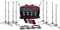 VocoPro UHF-8800-XL - 8 Channel UHF-Wireless Microphone System with Mic Stands