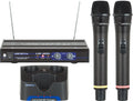 VocoPro UHF-3205-9 - UHF Dual-Channel Rechargeable Wireless Microphone System
