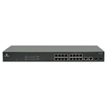 EtherWAN EtherWAN-EX19162, Unmanaged 16-Port Gigabit PoE Ethernet Switch with 2-Port SFP and 2-Port RJ45
