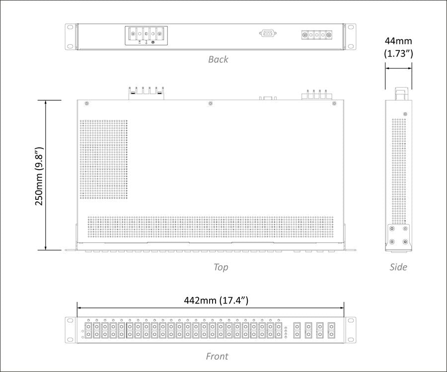 EtherWAN EX77244-V0VC, Hardened Managed 24-port 10/100BASE and 4-port Gigabit Ethernet Switch with SFP options