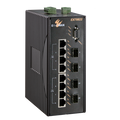 EtherWAN EX78802-0VBT, Hardened Managed 4 to 10-port 10/100BASE (8 x PoE) and 2-port Gigabit Ethernet Switch