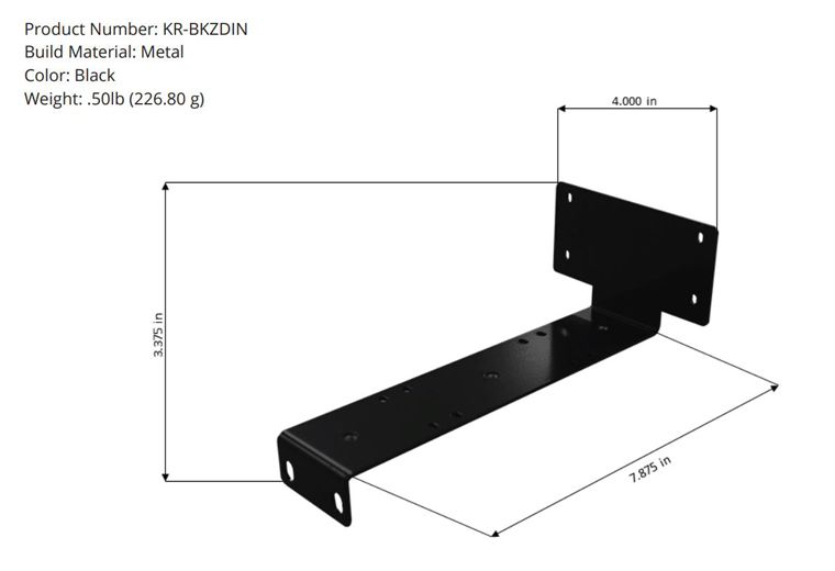 EtherWAN KR-BKZDIN2-D, Z-Shape Cabinet Brackets