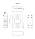 EtherWAN EL1142-20B, IEC 61850-3/IEEE 1613 Hardened 2-Port 10/100BASE-TX to 2-Port 100BASE-FX Media Converter