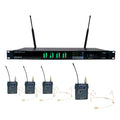 VocoPro UTD-QUAD-PLAY - Quad True-Diversity Professional Digital Wireless PLL Microphone System with Four Bodypack/Headset Microphones