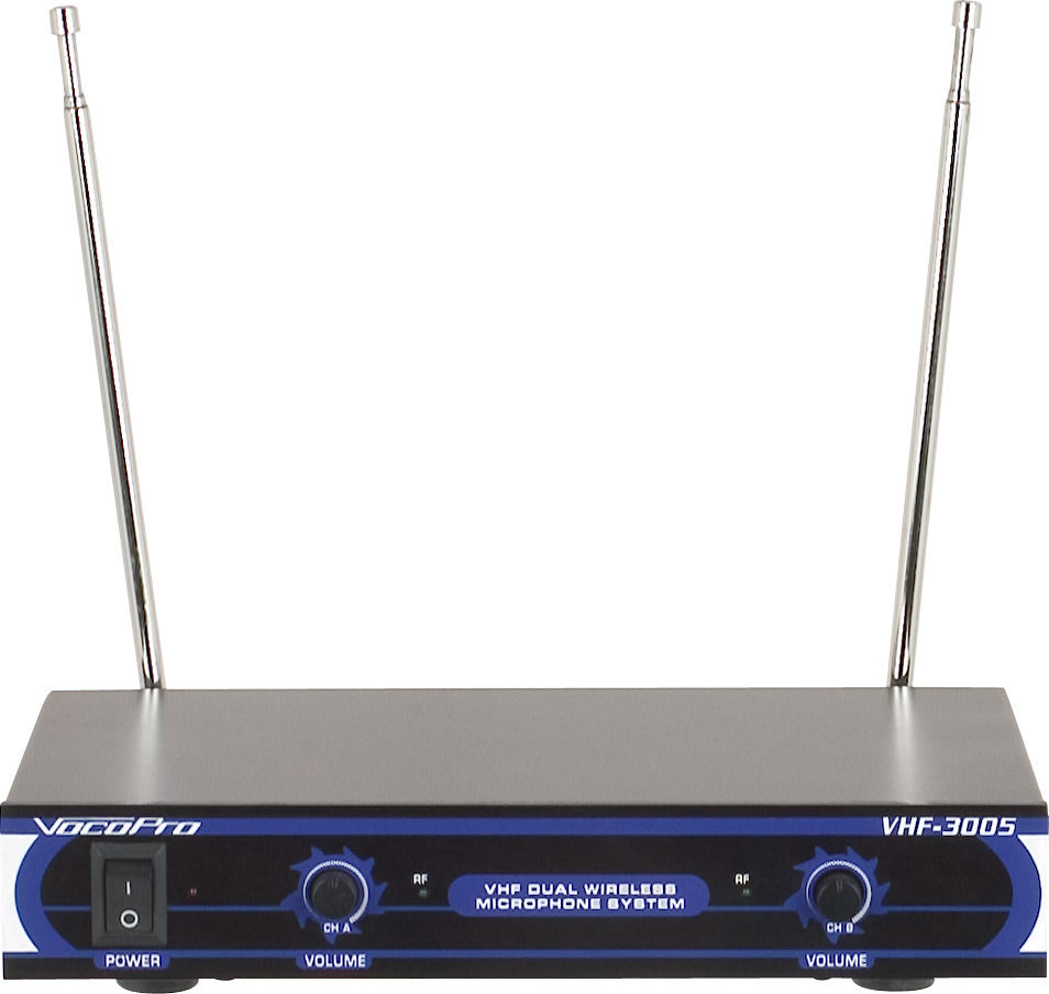 VocoPro VHF-3005-3 - VHF-3005 - Dual Channel VHF Wireless Microphone System