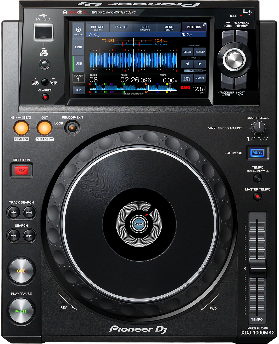 Pioneer DJ - AlphaTheta XDJ-1000MK2, Performance DJ multi player