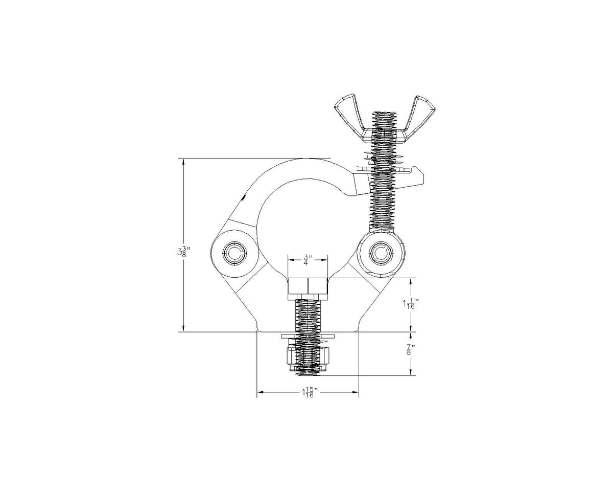 PRODJ-X-PRO-CLAMP HEAVY DUTY CLAMP 750KGS M12 BOLT